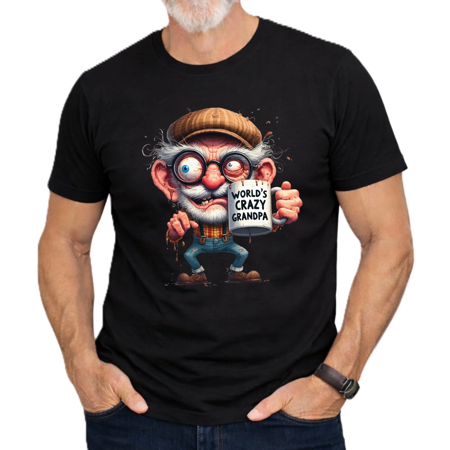 Koszulka dla dziadka - Crazy grandpa D38 - StoryCups.pl