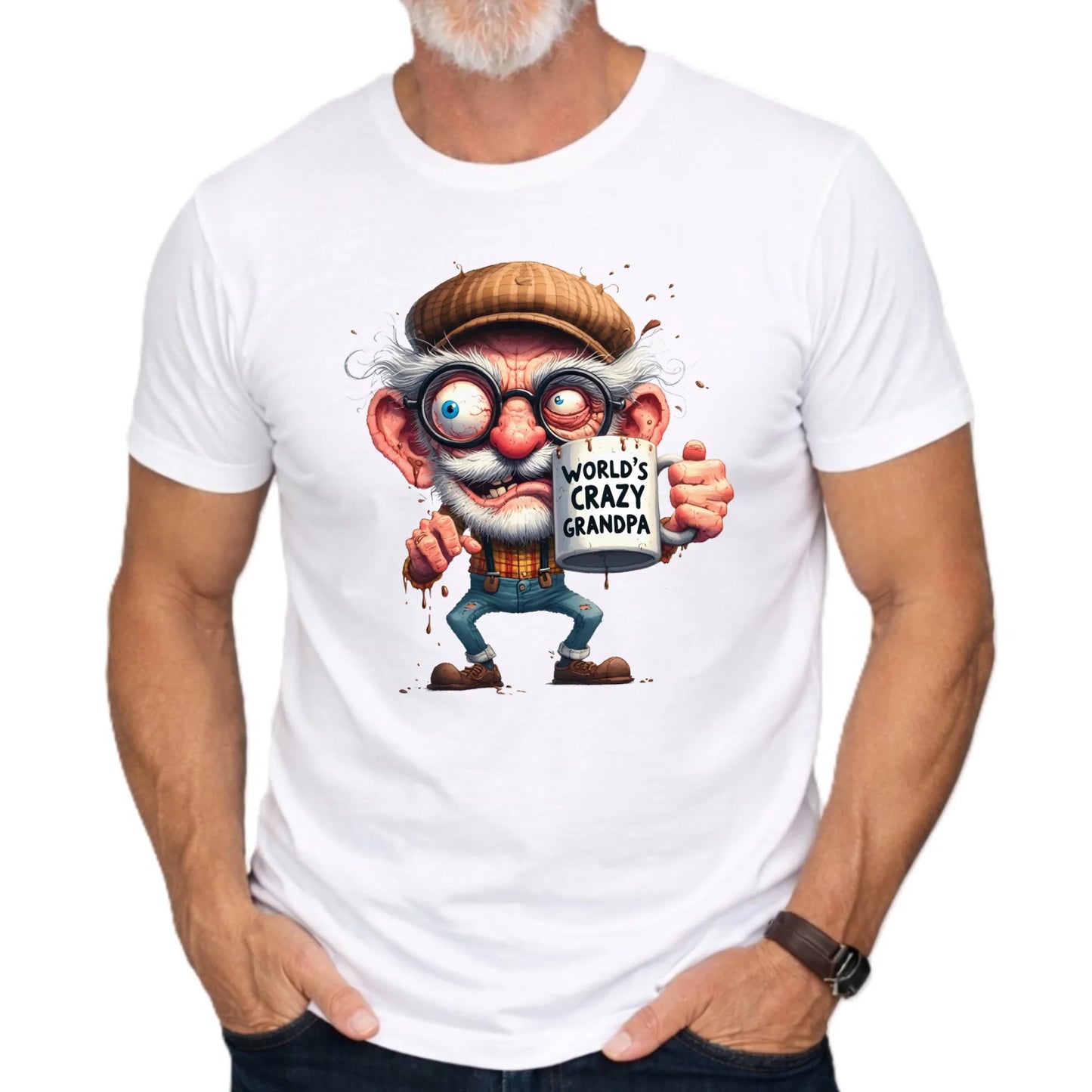 Koszulka dla dziadka - Crazy grandpa D38 - StoryCups.pl
