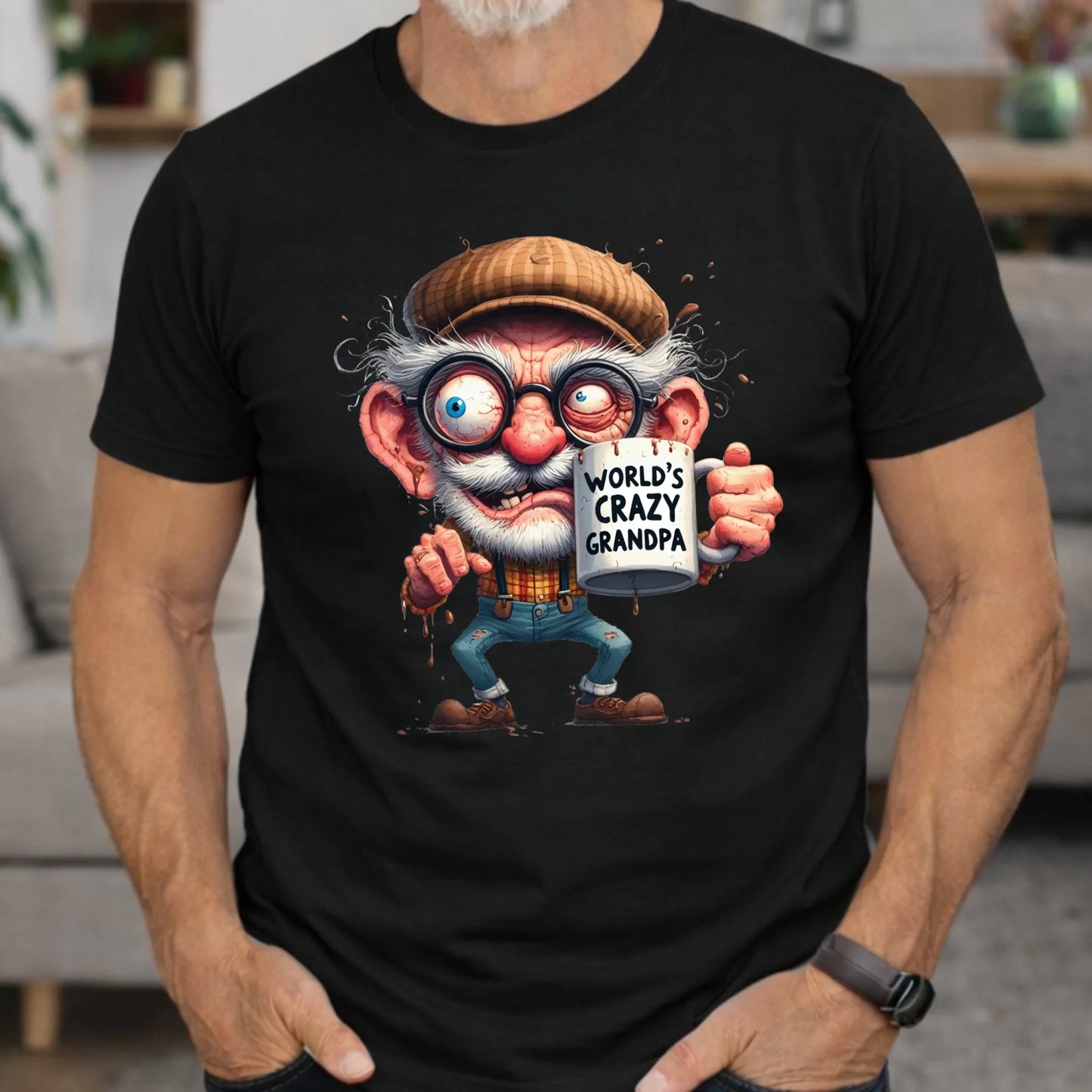 Koszulka dla dziadka - Crazy grandpa D38 - StoryCups.pl