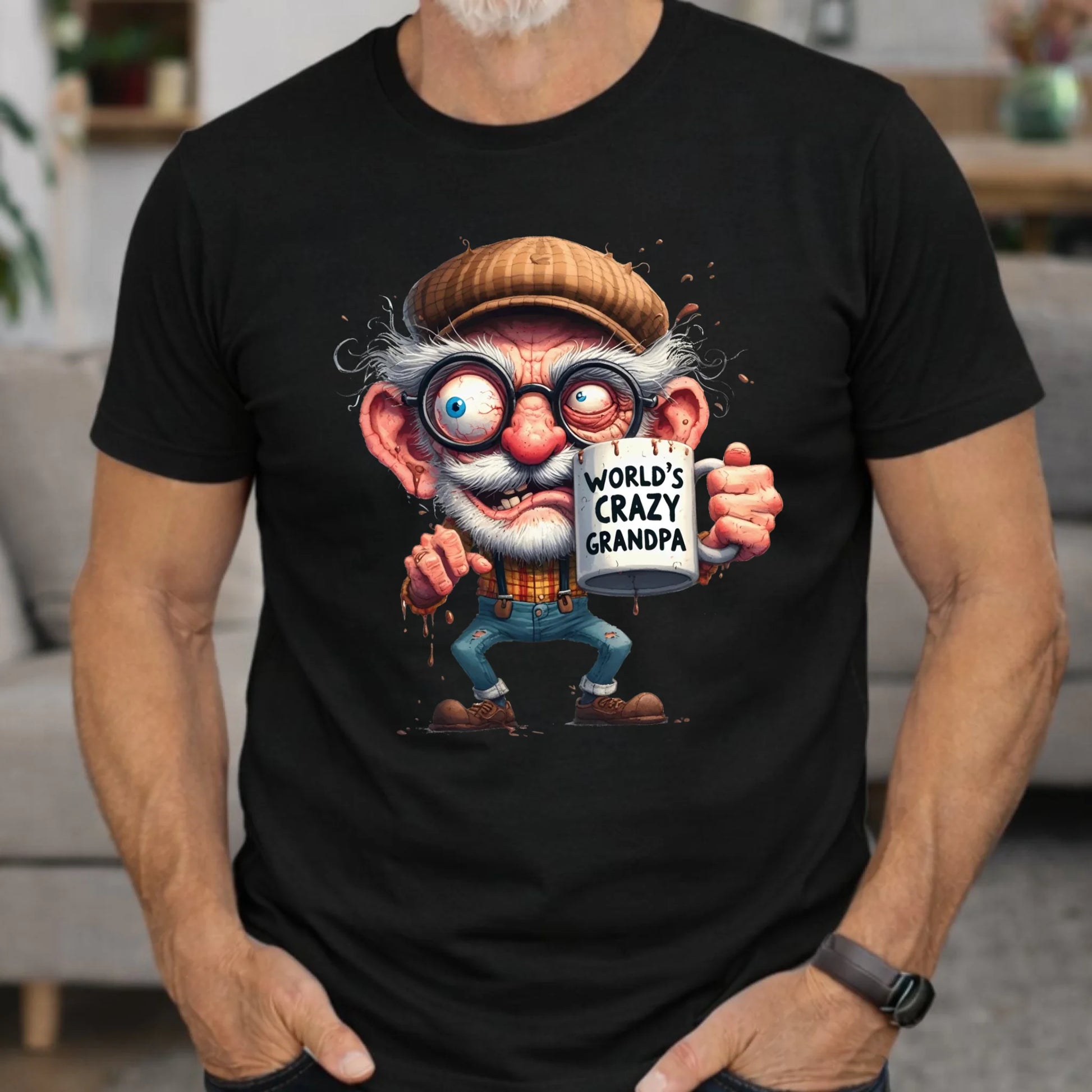 Koszulka dla dziadka - Crazy grandpa D38 - StoryCups.pl