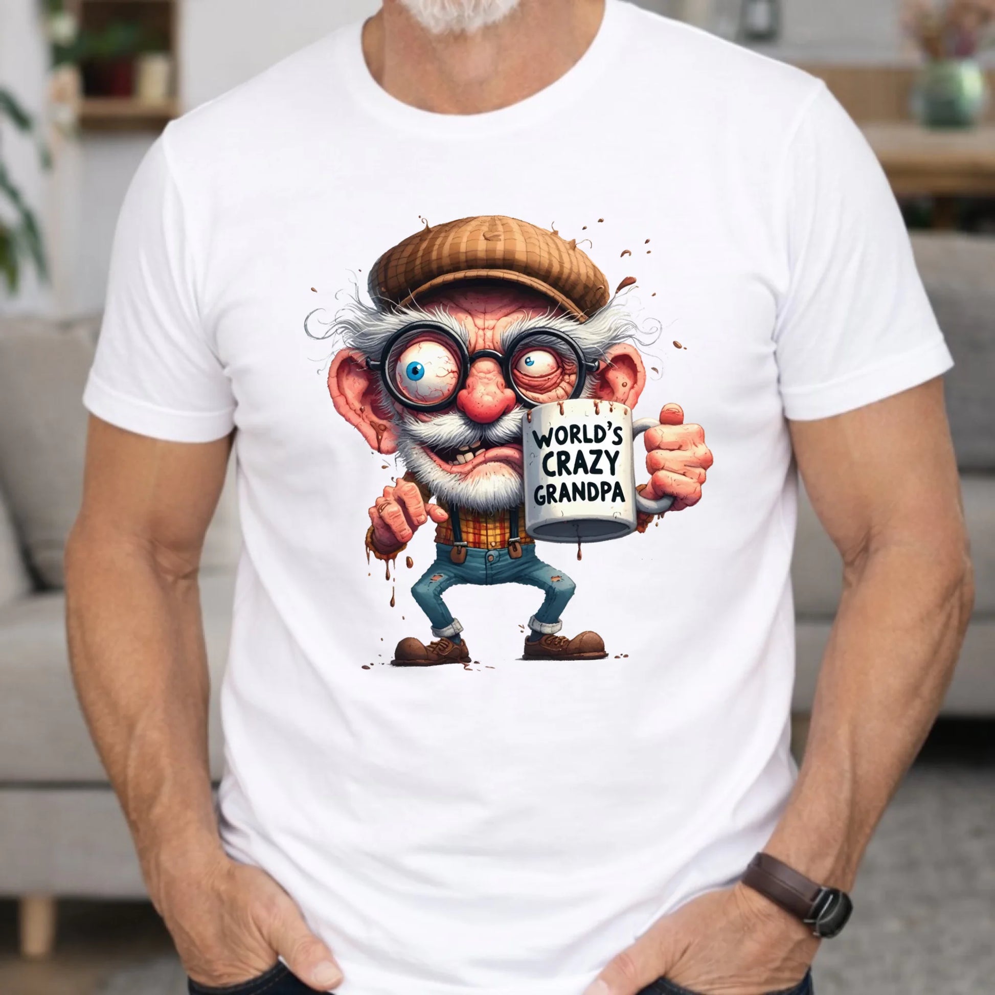 Koszulka dla dziadka - Crazy grandpa D38 - StoryCups.pl