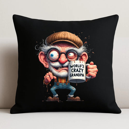 Poduszka dekoracyjna dla dziadka - Crazy grandpa D38 - StoryCups.pl