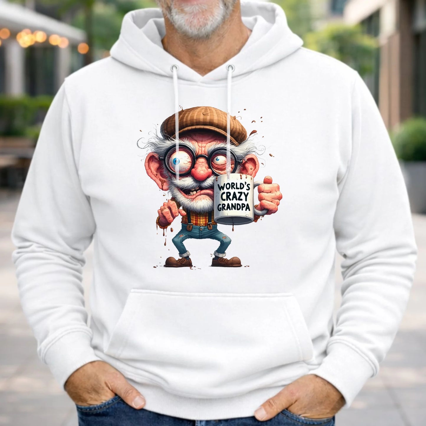 Bluza z kapturem dla dziadka - Crazy grandpa D38 - StoryCups.pl