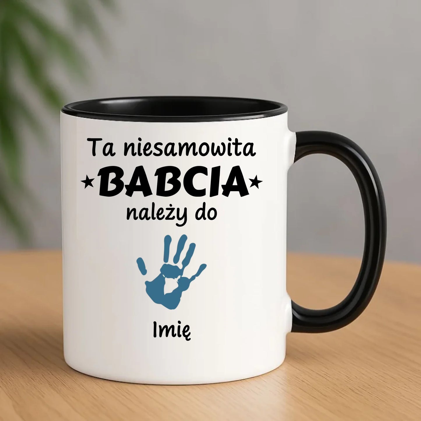Kubek dla babci – Babcia należy do wnuków 1–6 imion – personalizowany B33