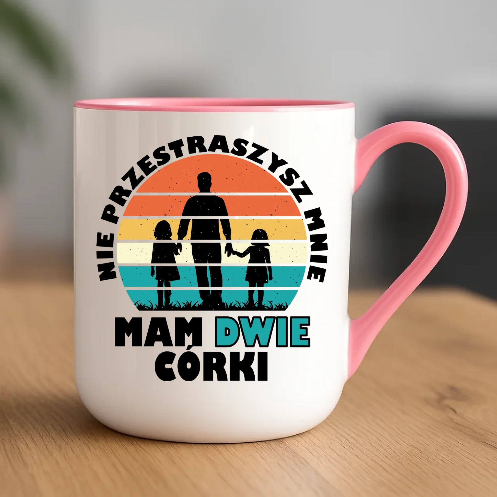 Kubek elegant dla taty - Nie przestraszysz mnie mam dwie córki DT02 - StoryCups.pl