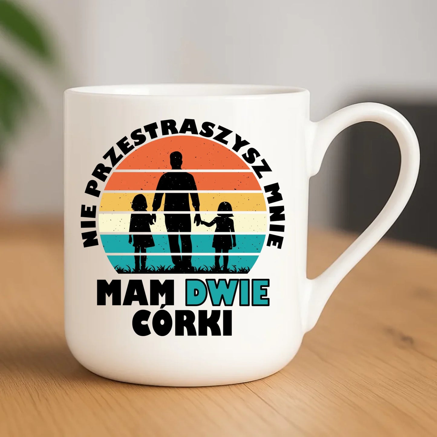 Kubek elegant dla taty - Nie przestraszysz mnie mam dwie córki DT02 - StoryCups.pl