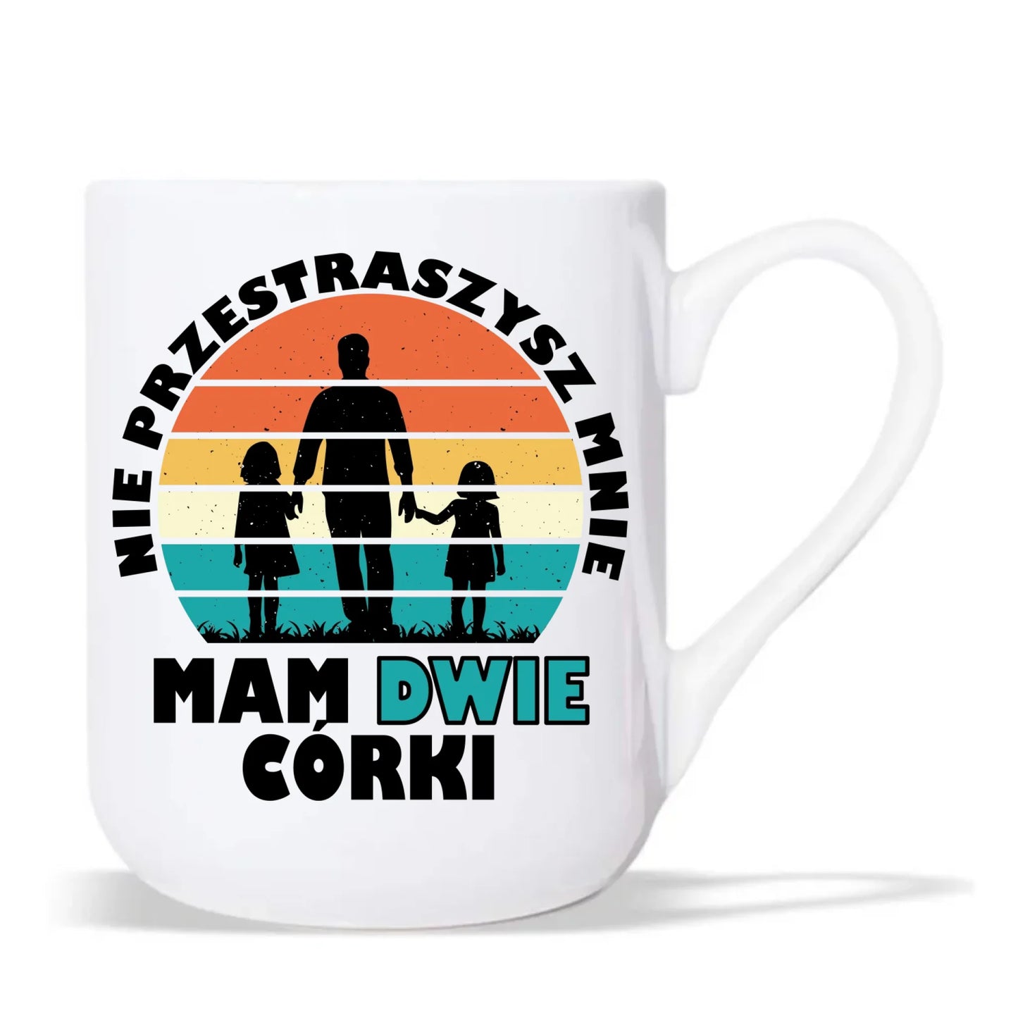 Kubek elegant dla taty - Nie przestraszysz mnie mam dwie córki DT02 - StoryCups.pl