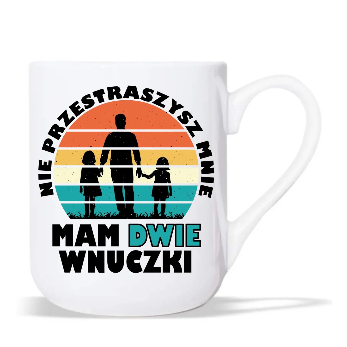 Kubek elegant dla dziadka - Nie przestraszysz mnie mam dwie wnuczki D41 - StoryCups.pl