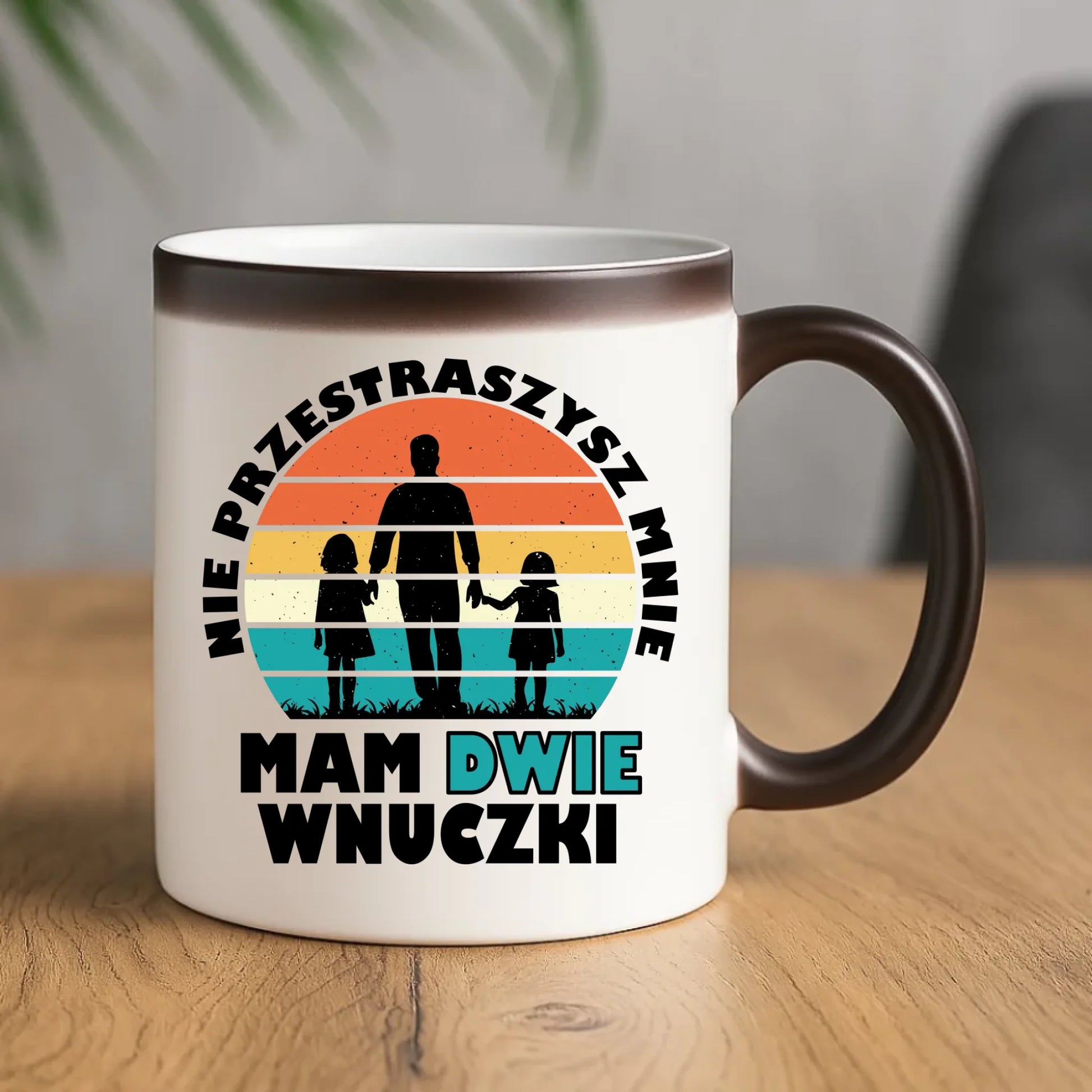 Kubek magiczny dla dziadka - Nie przestraszysz mnie mam dwie wnuczki D41 - StoryCups.pl