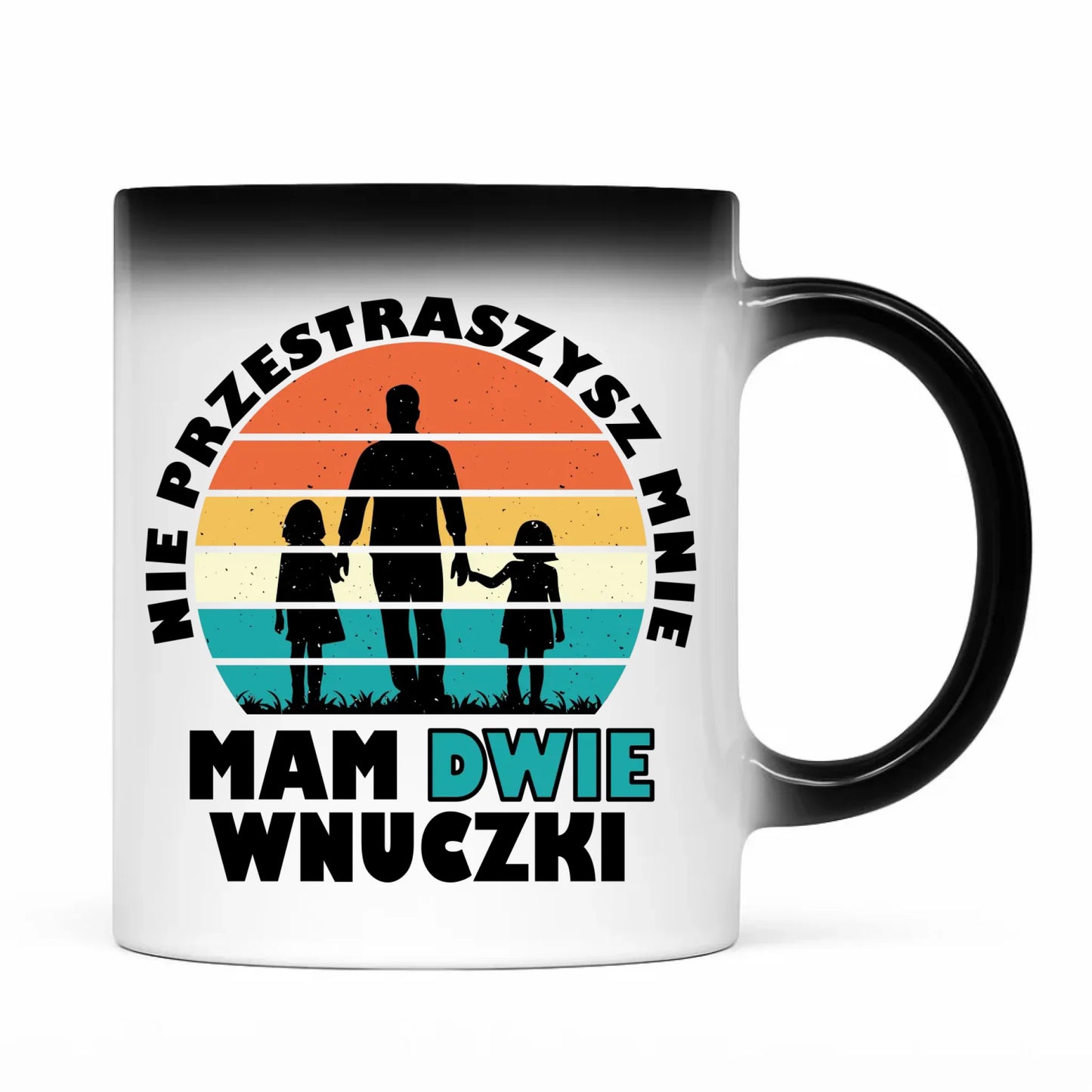Kubek magiczny dla dziadka - Nie przestraszysz mnie mam dwie wnuczki D41 - StoryCups.pl