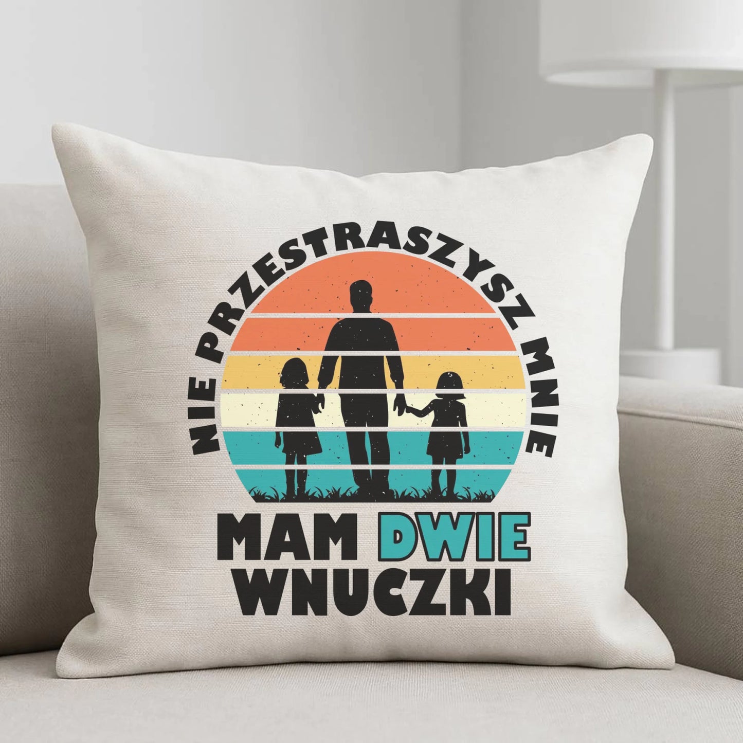 Poduszka dla dziadka - Nie przestraszysz mnie mam dwie wnuczki D41 - StoryCups.pl