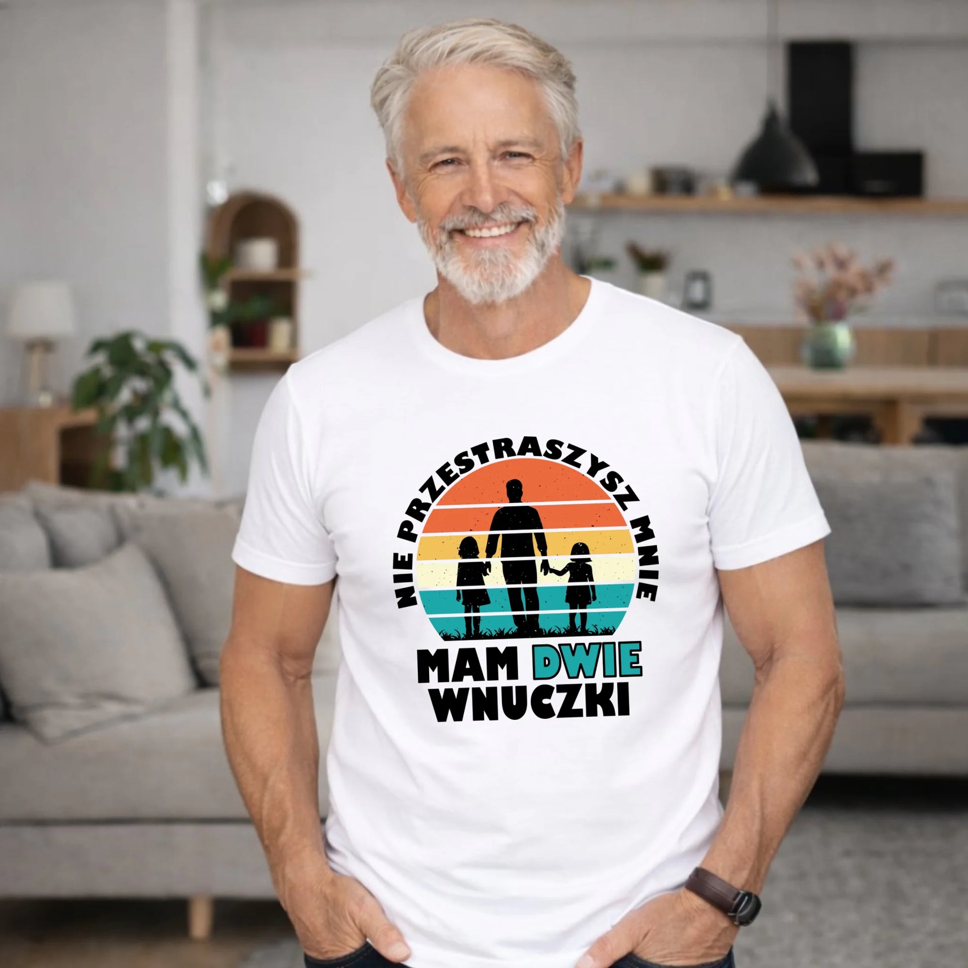 Koszulka dla dziadka - Nie przestraszysz mnie mam dwie wnuczki D41 - StoryCups.pl