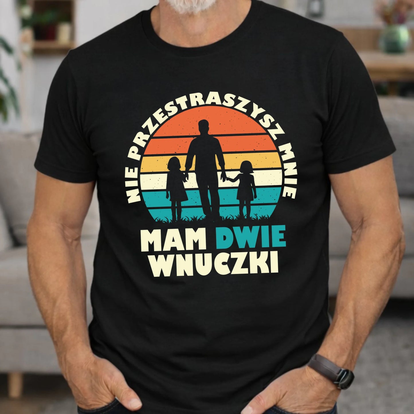 Koszulka dla dziadka - Nie przestraszysz mnie mam dwie wnuczki D41 - StoryCups.pl