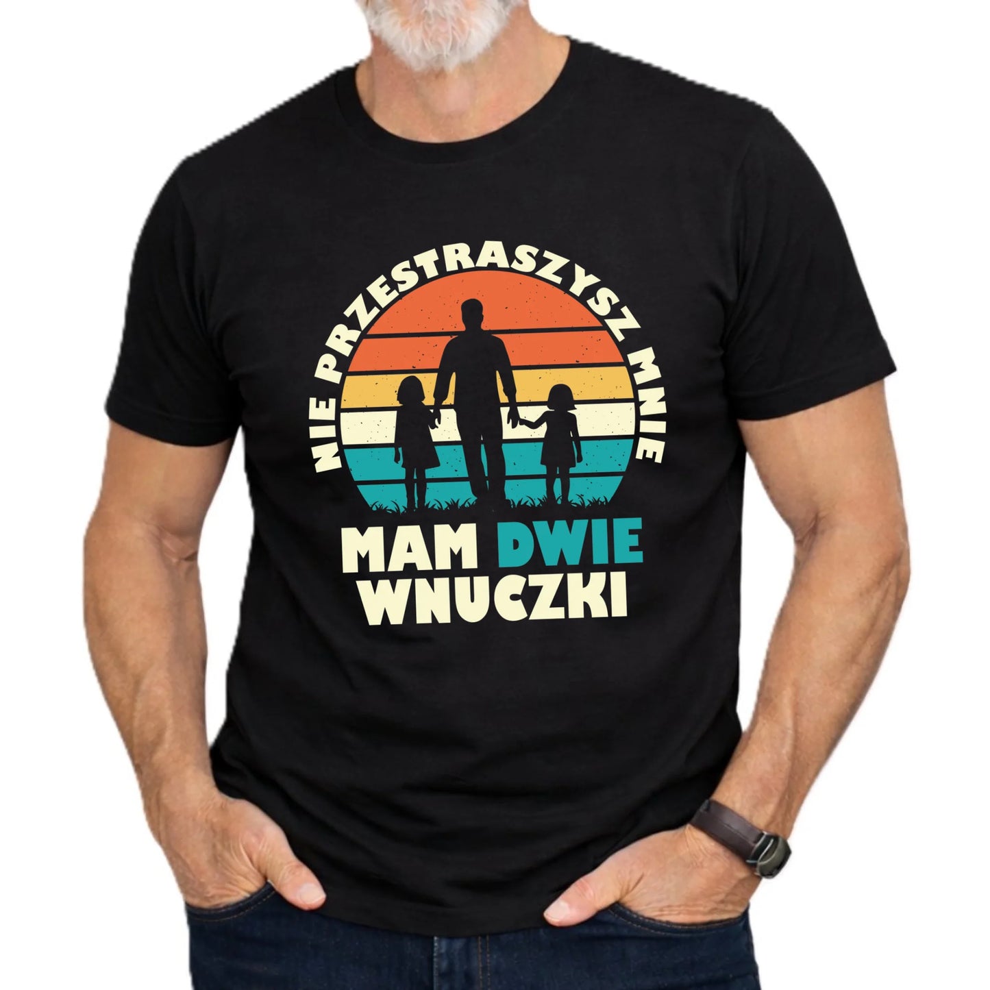 Koszulka dla dziadka - Nie przestraszysz mnie mam dwie wnuczki D41 - StoryCups.pl