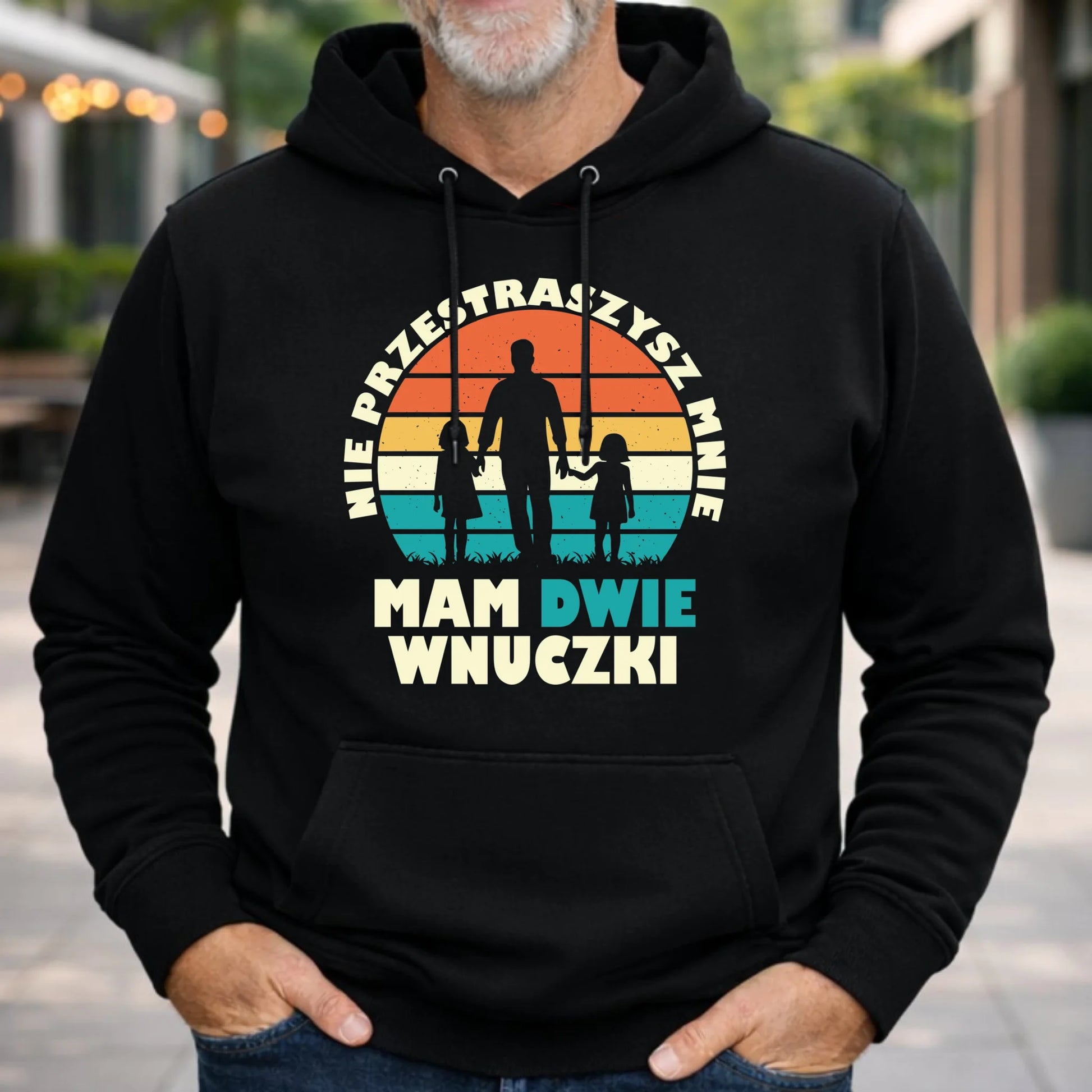 Bluza z kapturem dla dziadka - Nie przestraszysz mnie mam dwie wnuczki D41 - StoryCups.pl
