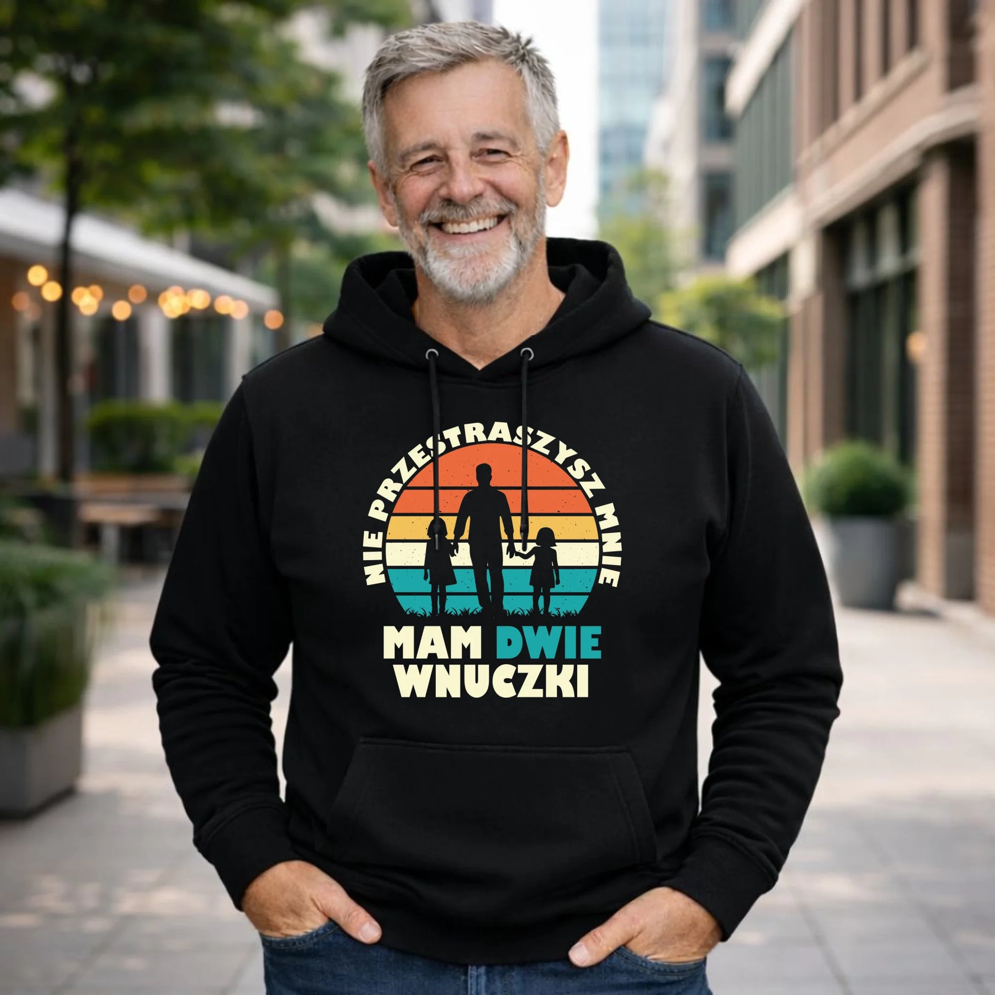 Bluza z kapturem dla dziadka - Nie przestraszysz mnie mam dwie wnuczki D41 - StoryCups.pl