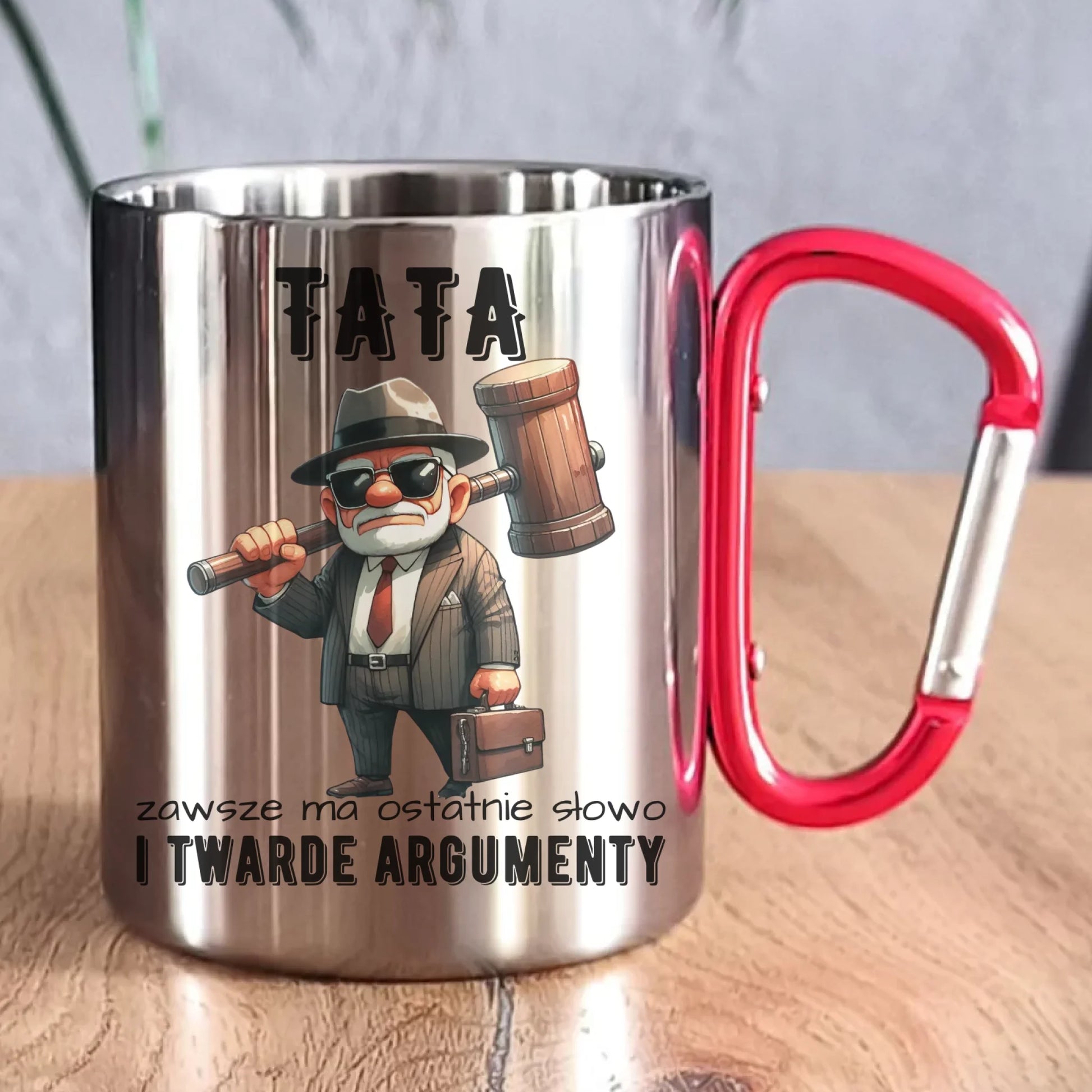 Kubek metalowy dla taty - Tata zawsze ma ostatnie słowo DT82 - StoryCups.pl