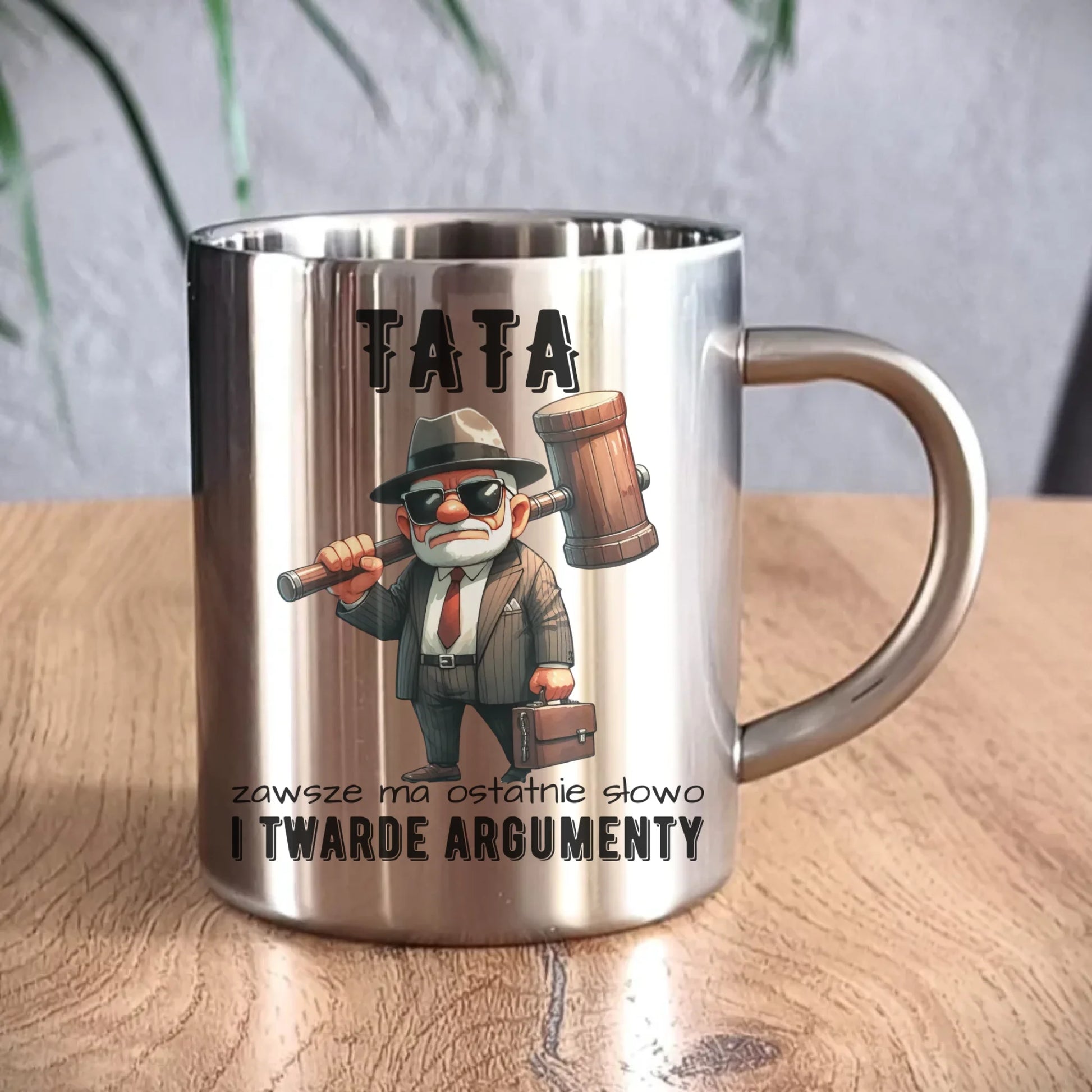 Kubek metalowy dla taty - Tata zawsze ma ostatnie słowo DT82 - StoryCups.pl