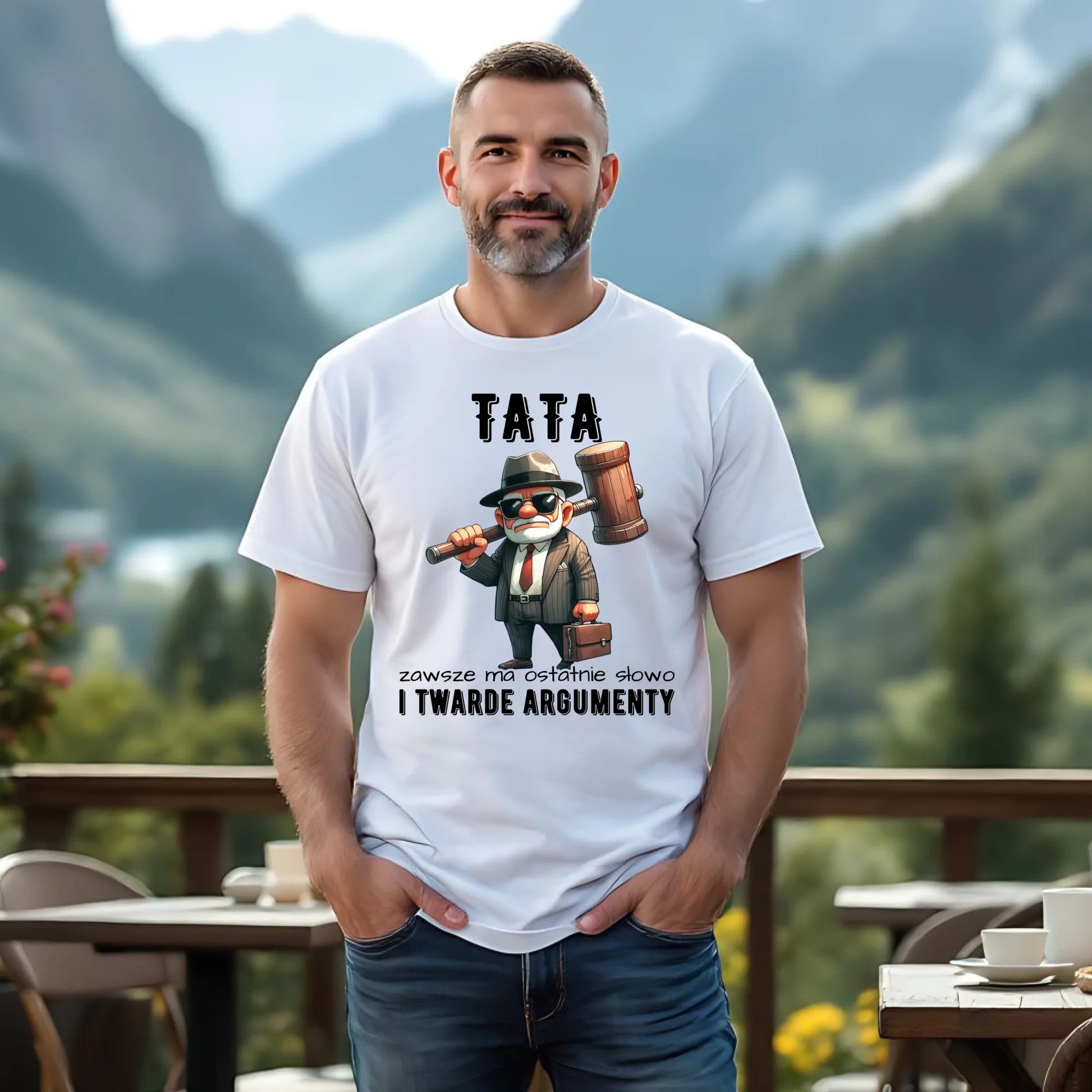 Koszulka męska dla taty - Tata zawsze ma ostatnie słowo DT82 - StoryCups.pl