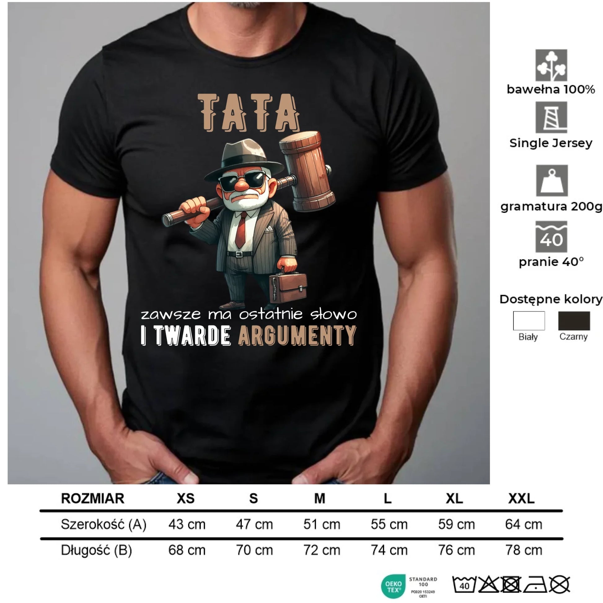 Koszulka męska dla taty - Tata zawsze ma ostatnie słowo DT82 - StoryCups.pl