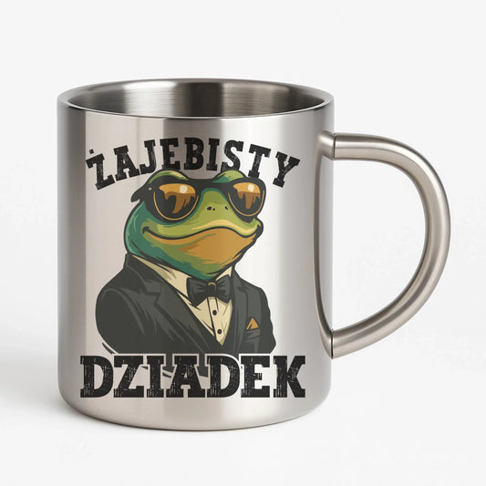 Kubek metalowy dla dziadka - Żajebisty dziadek D42 - StoryCups.pl