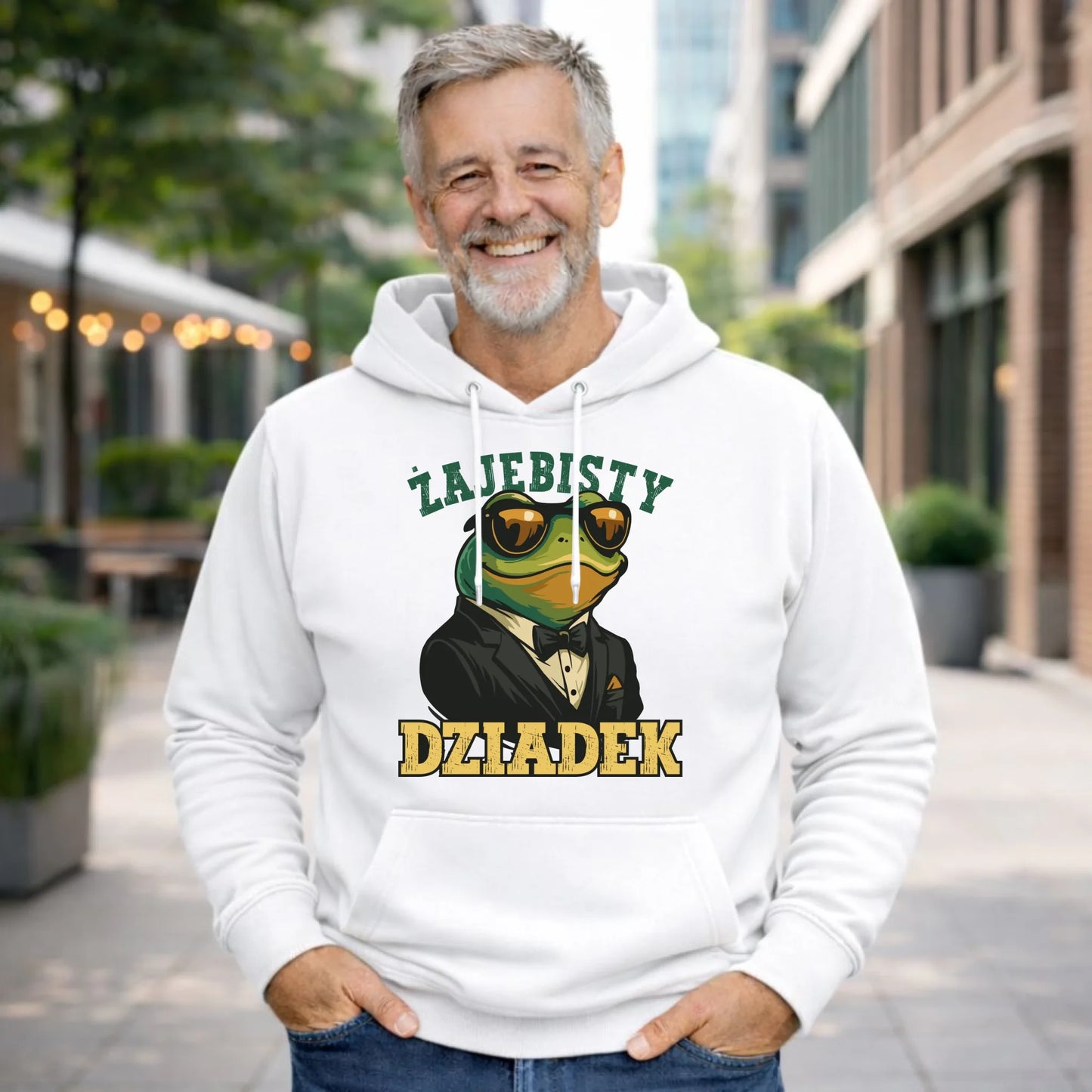 Bluza z kapturem dla dziadka - Żajebisty dziadek D42 - StoryCups.pl