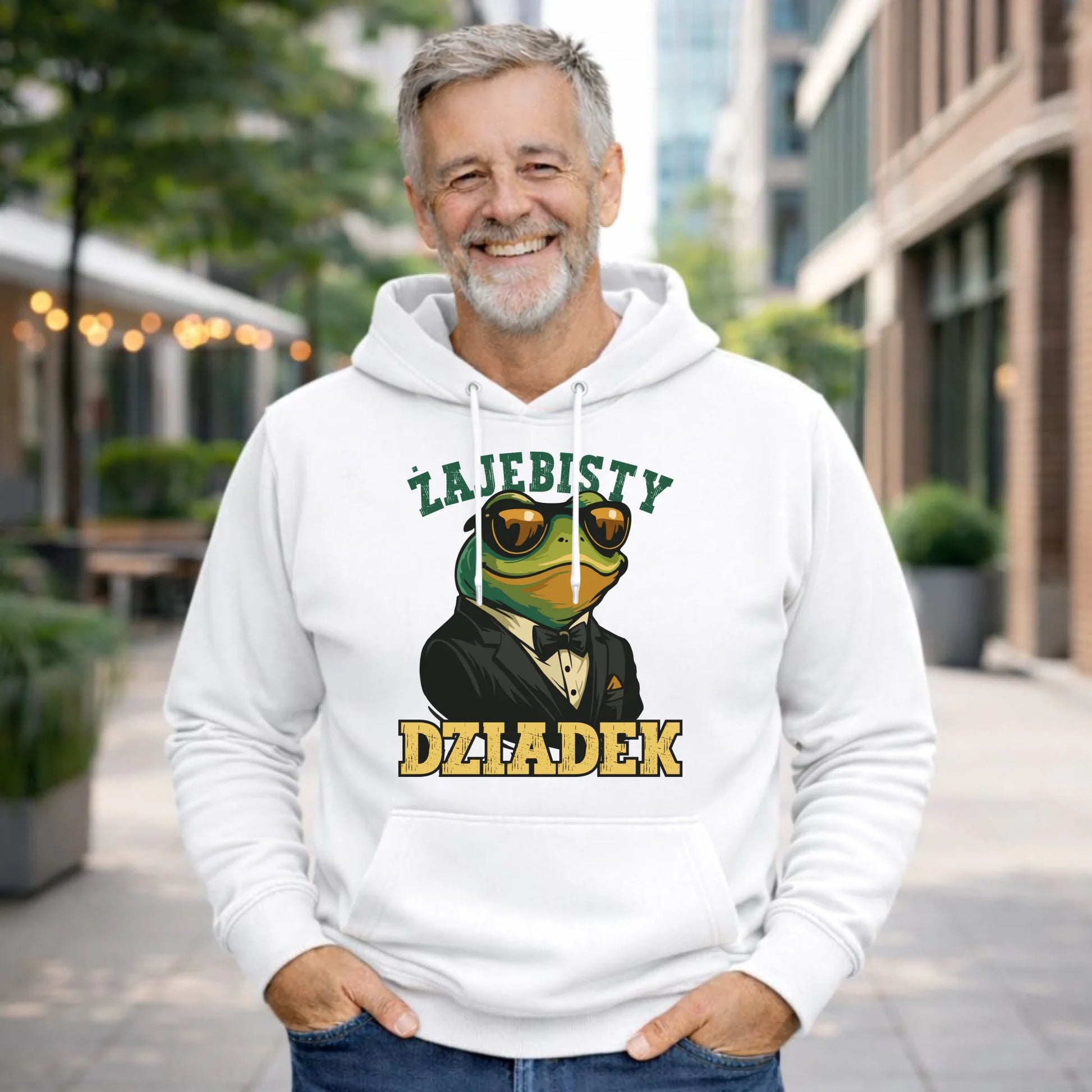 Bluza z kapturem dla dziadka - Żajebisty dziadek D42 - StoryCups.pl