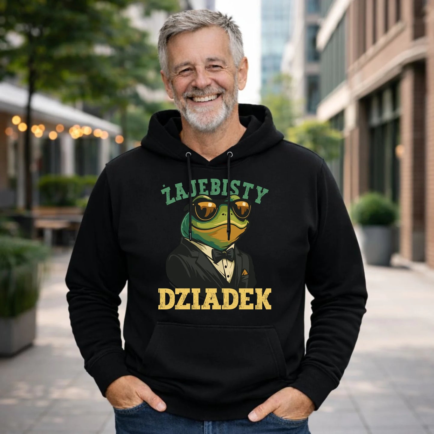 Bluza z kapturem dla dziadka - Żajebisty dziadek D42 - StoryCups.pl