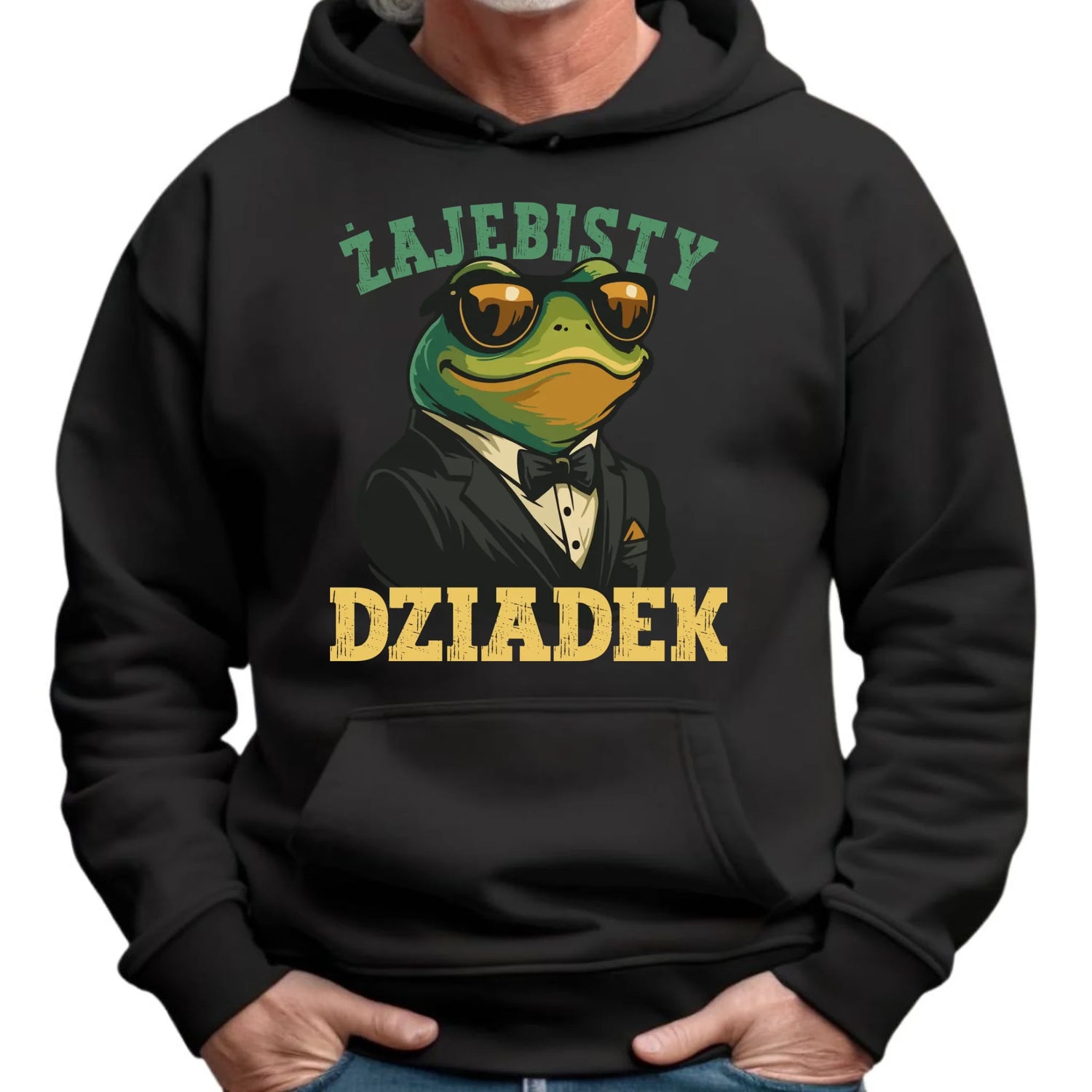 Bluza z kapturem dla dziadka - Żajebisty dziadek D42 - StoryCups.pl