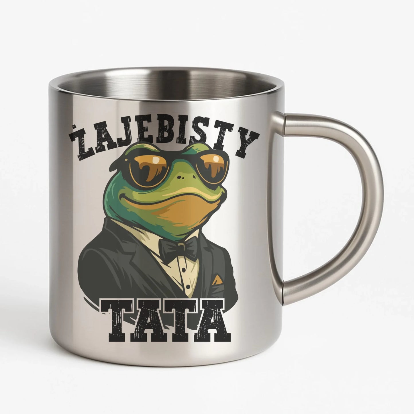 Kubek metalowy dla taty - Żajebisty tata DT83 - StoryCups.pl