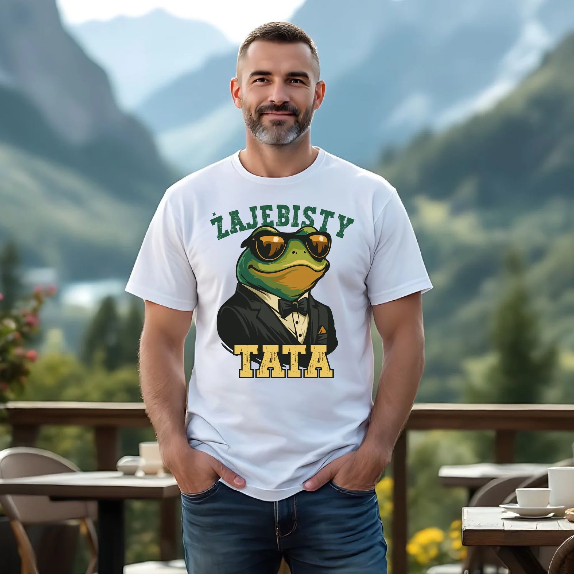 Koszulka męska dla taty - Żajebisty tata DT83 - StoryCups.pl