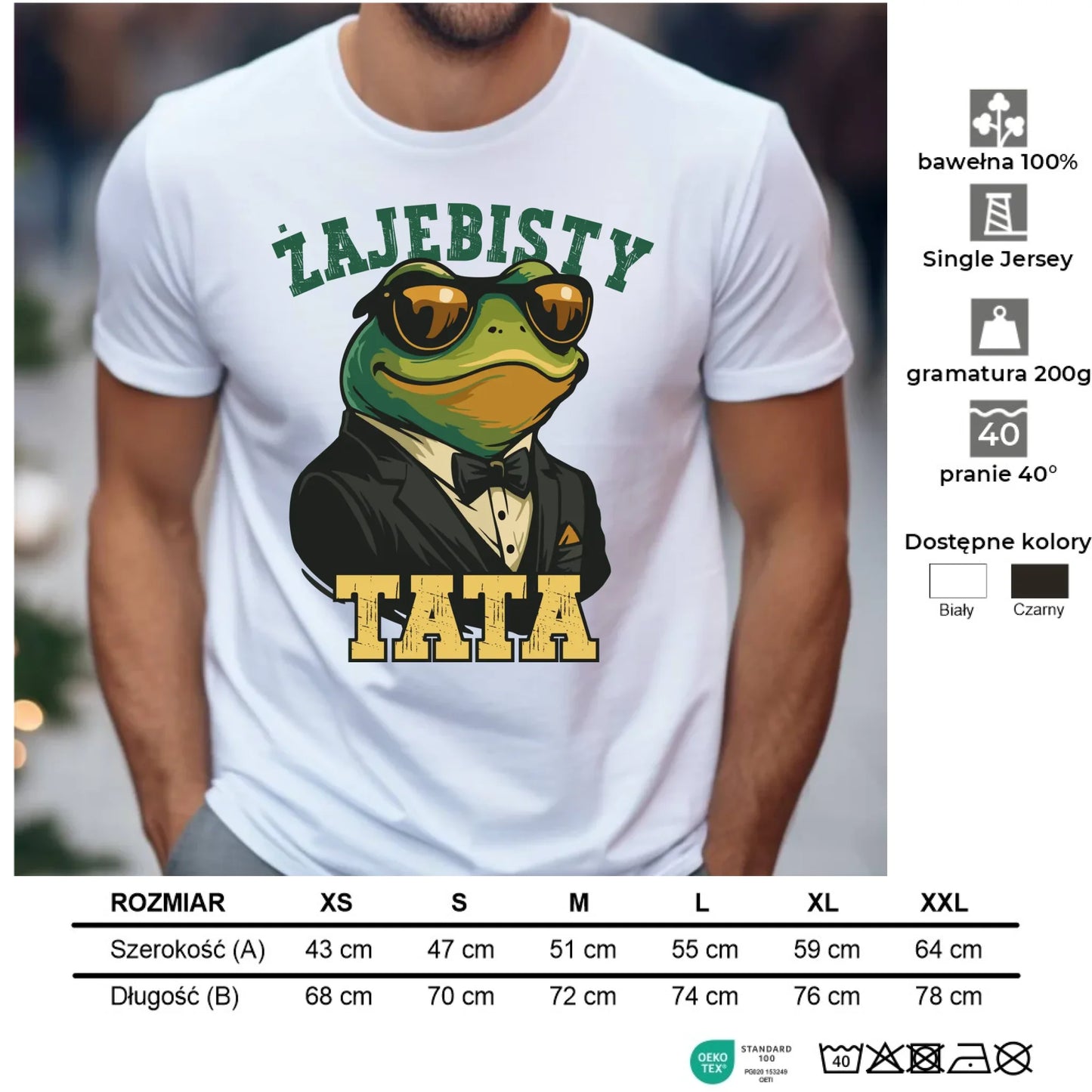 Koszulka męska dla taty - Żajebisty tata DT83 - StoryCups.pl