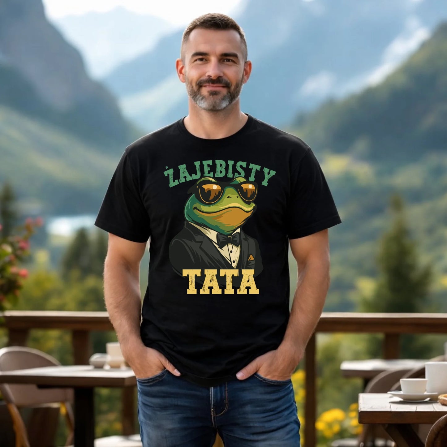 Koszulka męska dla taty - Żajebisty tata DT83 - StoryCups.pl