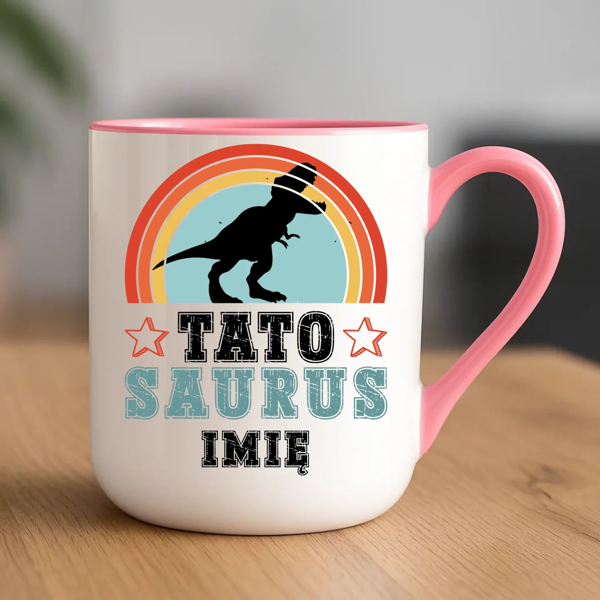 Kubek elegant dla taty - Tato Saurus - personalizowany DT03 - StoryCups.pl