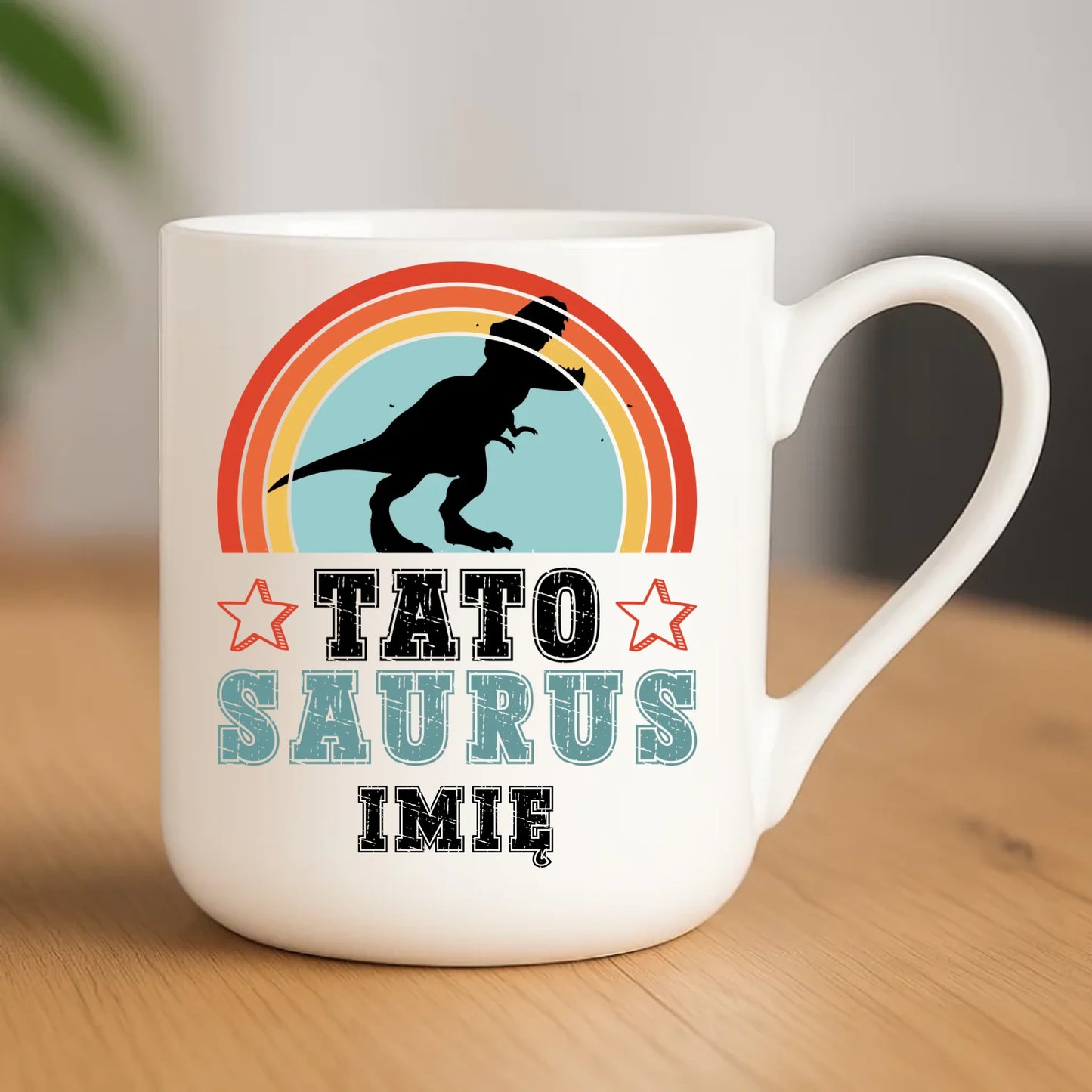 Kubek elegant dla taty - Tato Saurus - personalizowany DT03 - StoryCups.pl