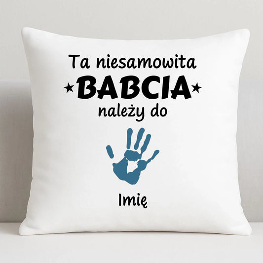 Poduszka dla babci - Babcia należy do wnuków 1–6 imion – personalizowana B33