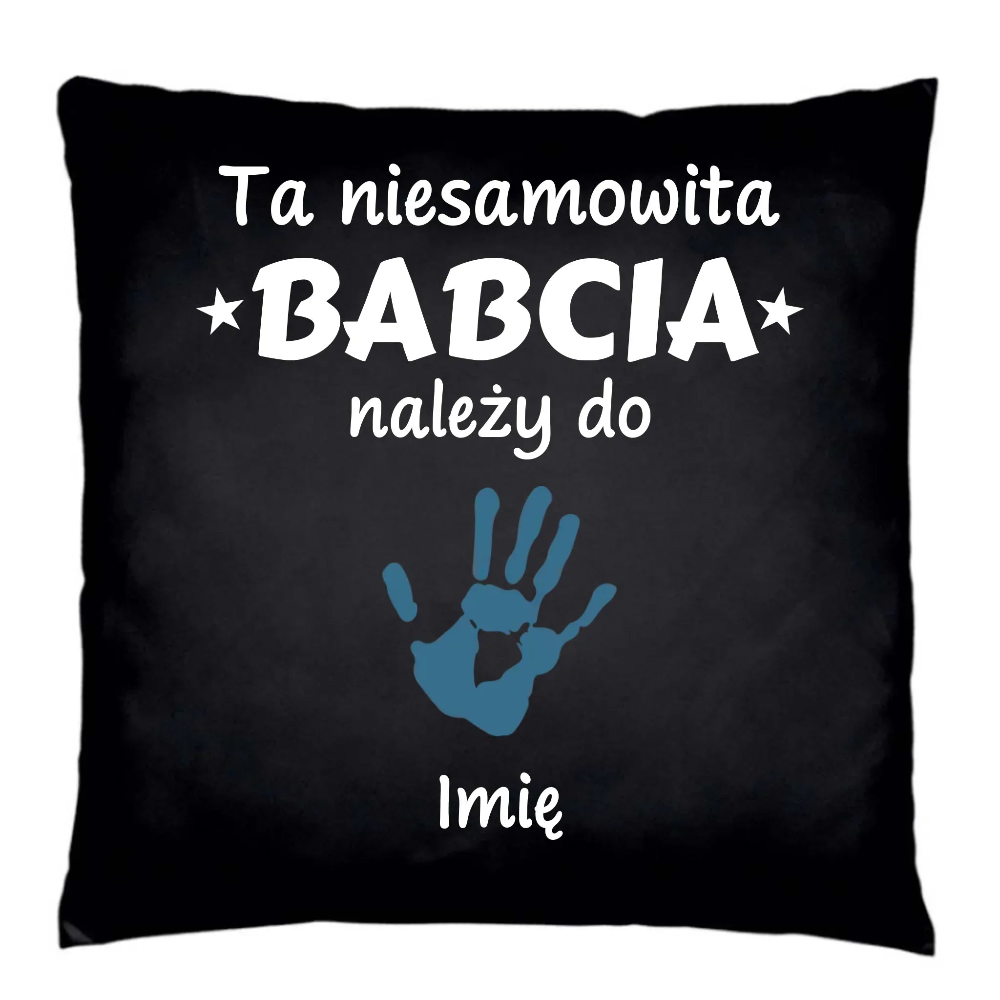 Poduszka dekoracyjna dla babci - Babcia należy do wnuków 1–6 imion – personalizowana B33 - StoryCups.pl