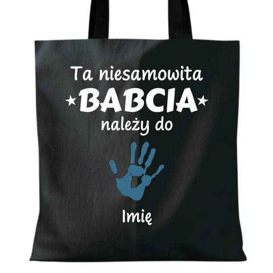 Torba dla babci - Babcia należy do wnuków 1–6 imion – personalizowana B33