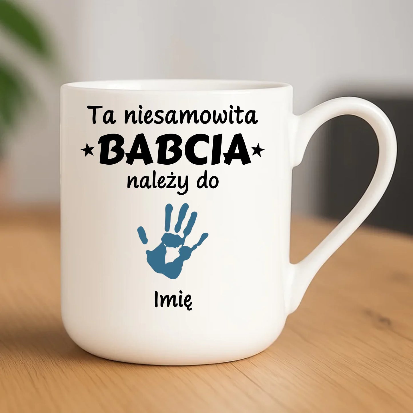 Kubek elegant dla babci - Babcia należy do wnuków 1–6 imion – personalizowany B33