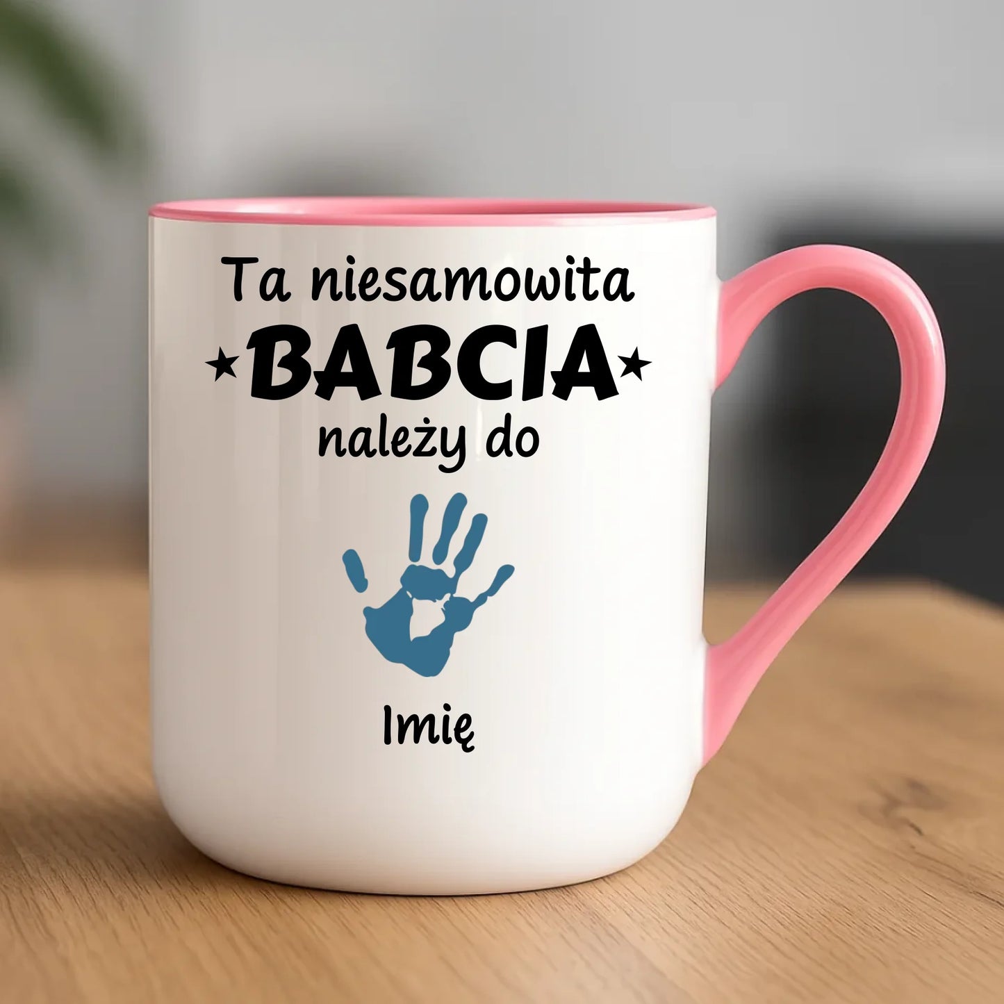 Kubek elegant dla babci - Babcia należy do wnuków 1–6 imion – personalizowany B33
