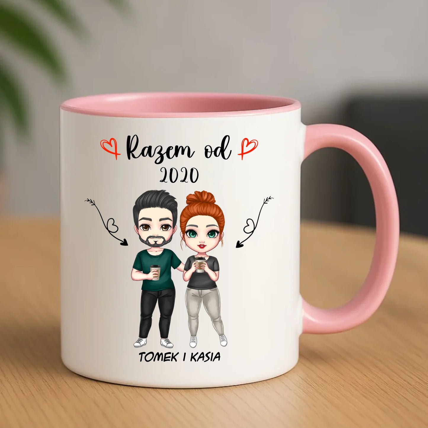 Kubek dla par - Para razem od - personalizowany W01