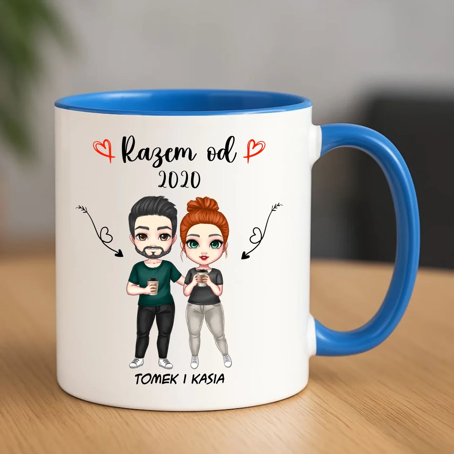 Kubek dla par - Para razem od - personalizowany W01