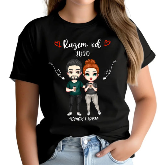 Koszulka damska - Para razem od - personalizowana W01