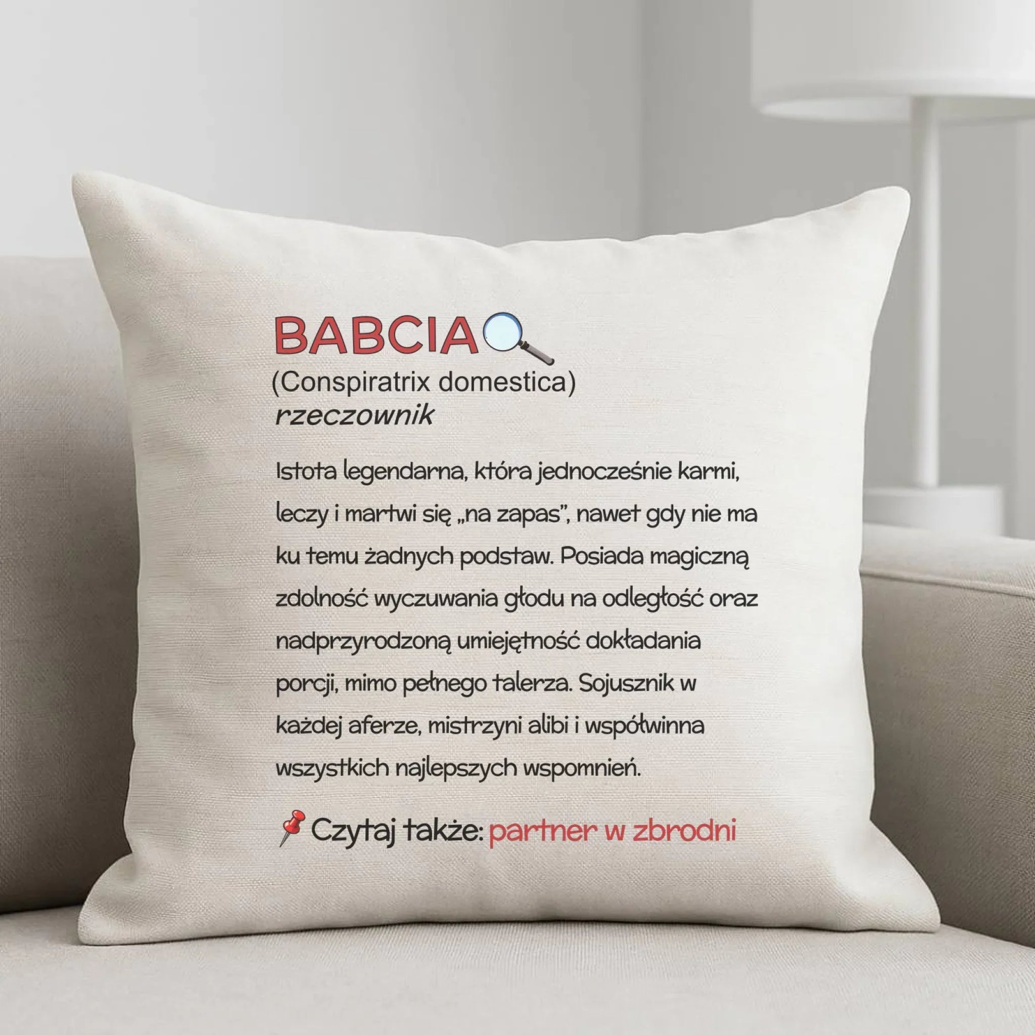 Poduszka dla babci - Babcia śmieszna definicja B35 - StoryCups.pl