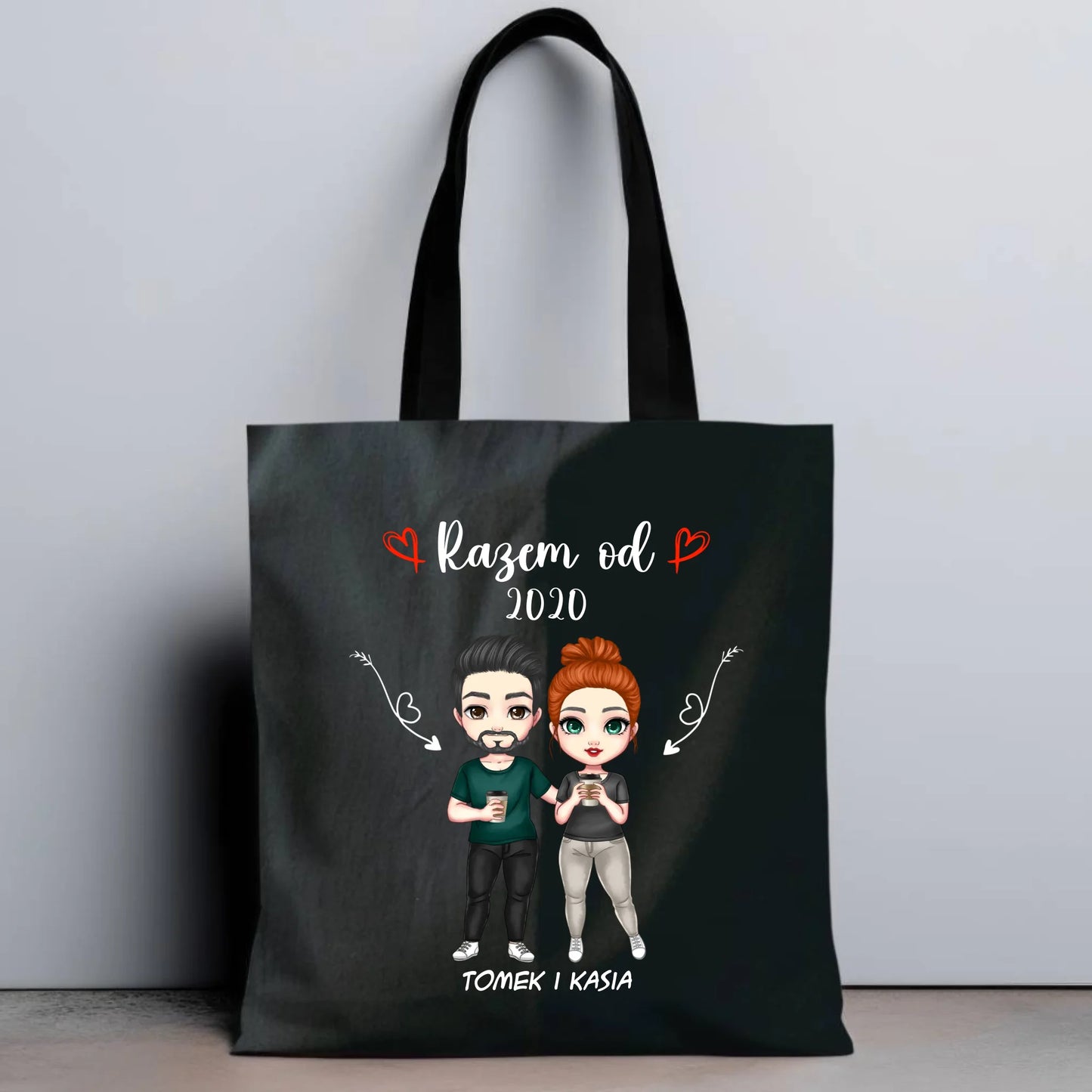 Torba dla par - Razem od - personalizowana W01 - StoryCups.pl