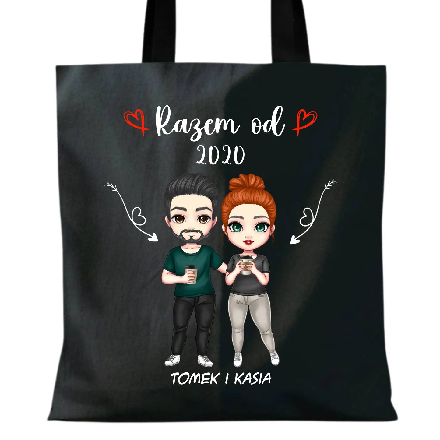 Torba dla par - Razem od - personalizowana W01 - StoryCups.pl
