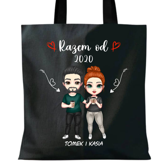 Torba dla par - Razem od - personalizowana W01 - StoryCups.pl