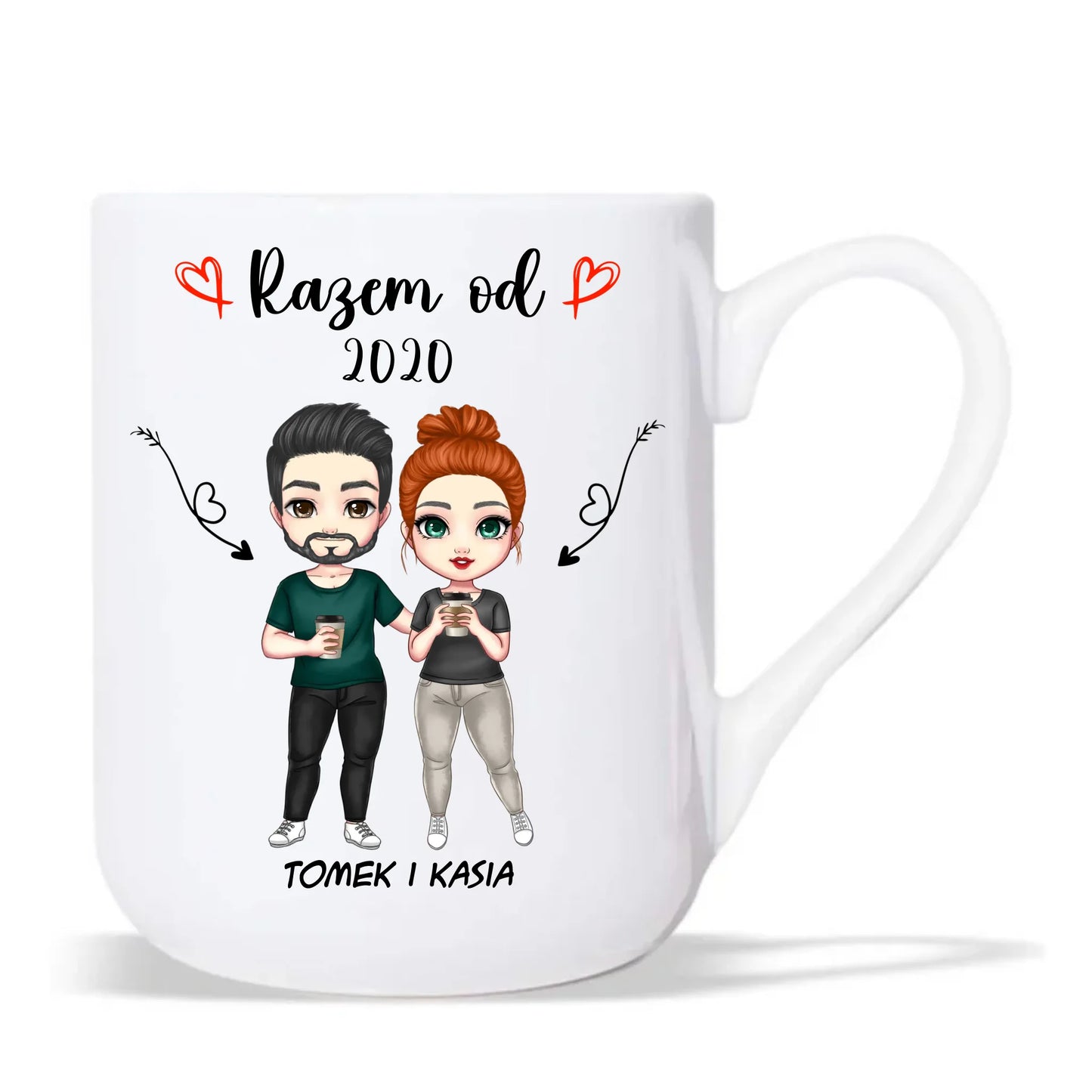 Kubek elegant dla par - Razem od - personalizowany W01 - StoryCups.pl