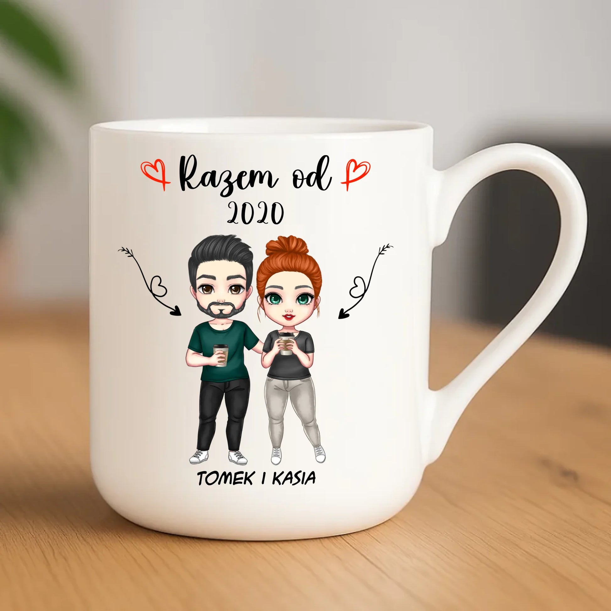 Kubek elegant dla par - Razem od - personalizowany W01 - StoryCups.pl