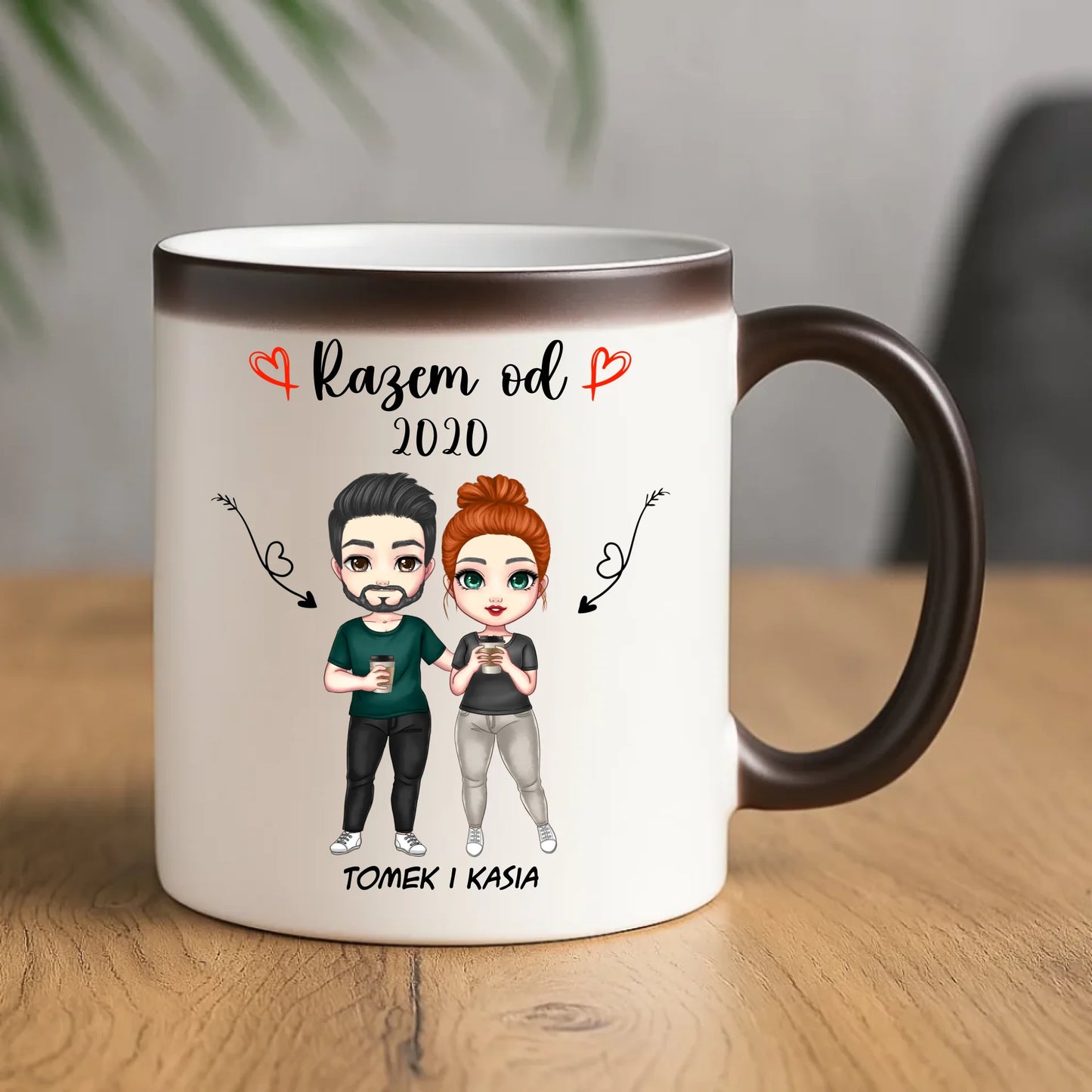 Kubek magiczny dla par - Razem od - personalizowany W01 - StoryCups.pl